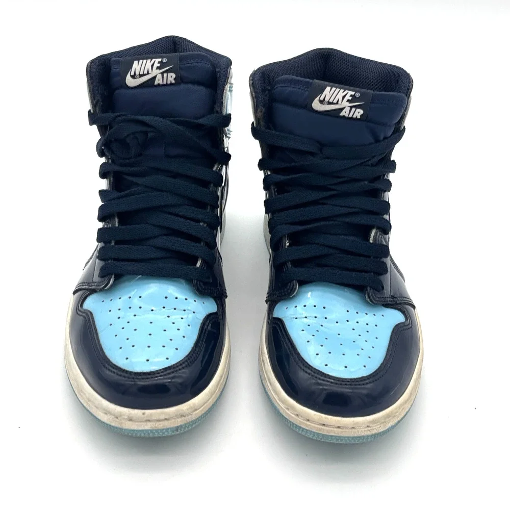 Nike Air Jordan 1 Retro High UNC Patent Blue Chill CD0461-401 Womens 8